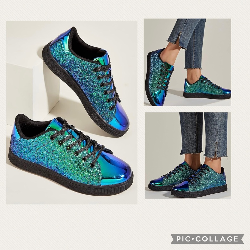 Glitter Sneakers Lace up